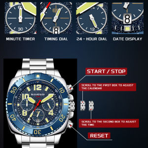 LIGE x BANGWEI Men Watches Original Calendar Chronograph Luminous Waterproof Sports Watch Military Quartz Watch + Box