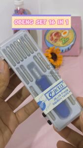 Set Obeng Multifungsi 16 In 1 Serta Serbaguna Sepaket Satu Paket Elektronik Profesional Jam Tangan Kacamata Hp Tablet Komputer Lengkap Alat Perbaikan Repair Tools Tukang Servis Service Mur Baut Praktis Lengkap DIY Murah Termurah Grosir Prakarya Malang