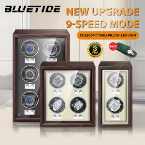 BLUETIDE【TPD Mode】watch winder box automatic For 1/2/4/6 Slot Wood Watch Box Quiet Motor watch Display Storage box