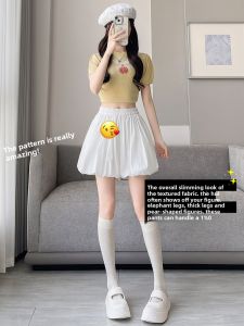 miiow | Cat Woman Ice Silk Shorts Casual Loose Flared Skirt Pants High Waist A-Line Mini Lantern Pants Skirt For Women Summer 2025