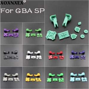 Plastic Full Set Buttons For GBA SP A B L R Select Start Power On Off Volume Buttons D Pad Key