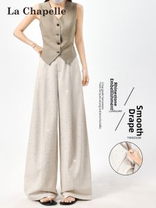 La Chapelle | Luxe Style Rhinestoned Tencel Culotte Trouser
