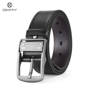 OKIMY Fashion Men Belt True Leather Belt Business Leisure Belt Fashion Belt Length Adjustable Belt Simple Casual Needle Buckle Wear-resistance Simple Nice Waistband