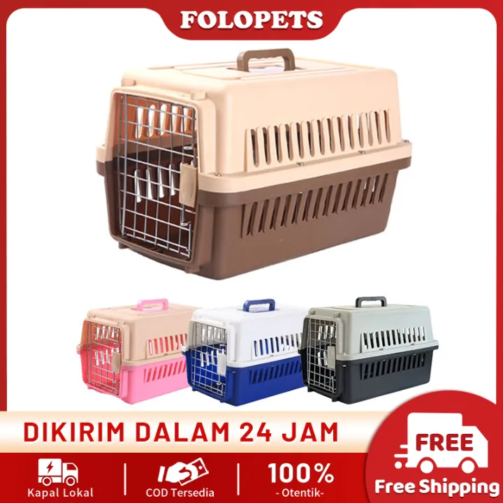 FOLOPETS Pet Cargo Carrier Kennel Box Kandang Kucing Anjing