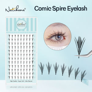 NATUHANA Natural Soft Manga False Eyelashes Comic Spire Eyelashes Automatic Flowering Premade Fans Eyelashes Makeup Tools