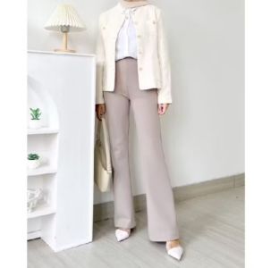 Flare Pants - Highwaist Flare Pants - Celana Kulot Semi Cutbray Wanita