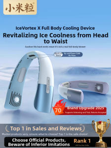 XIAMILI | Portable Neck Fan Xiaomi Mijia Beads 2025 Rechargeable Bladeless Outdoor Cooling Air Conditioner Small Size Childrens Day Gift