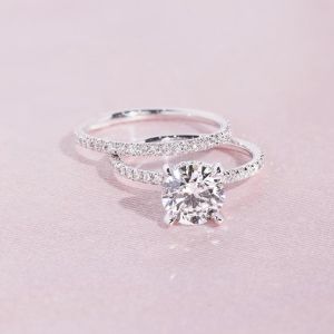 Simple Elegant Round CZ Rings For Women Silver Color Engagement Wedding Party Fashion Female Ring Set Jewelry Size 5-11