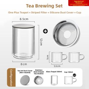 NAIFUNA | Lazy Person Water Separation Double Layer Glass Tea Set