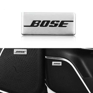 BOSS Logo Metal Stickers for Car Audio Decoration Suitable for Porsche Audi Geely Honda High-end Car Audio Visual Decoration