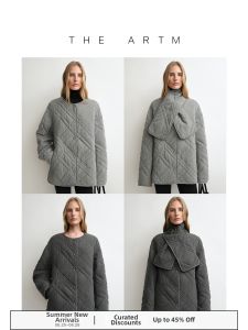 THE ARTM | Lightweight 90% White Goose Down Wool Winter Womens Short Jacket