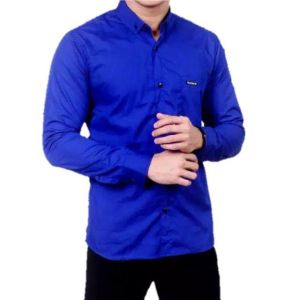 KEMEJA PANJANG PRIA WARNA HITAM CASUAL FORMAL