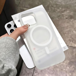 For Magsafe Wireless Charge Magnetic Translucent Case For iPhone 17 16 18 15 14 12 11 13 Pro Max Matte Magnetic Ultra Thin Cover