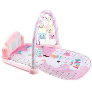 (Loại đẹp có hộp) Thảm nhạc cho bé nằm chơi đàn piano. Thảm nhạc kèm kệ chữ A treo kích thích thị giác cho bé