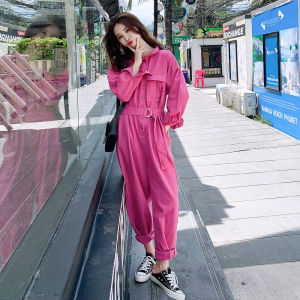 Spring Summer Autumn New Style plus Size Utility Overalls Short Sleeve Women Loose High Waist Slim Wide Leg Pants Set