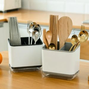 Multifunctional Chopstick Spoon Fork Storage Rack Kitchen Drainage Holder Organizer for Utensils Kitchen Accessories