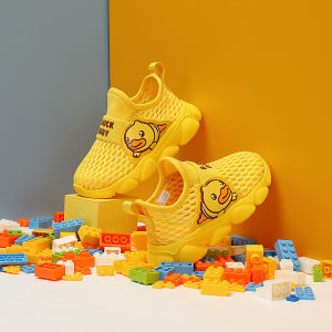 B.Duck Sneakers Comfortable and Soft Girls Sneakers ChildrenS Toddler Shoes Summer MenS And WomenS Baby Shock-Absorbing Function Shoes Single Mesh Breathable shoes