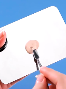 Set Eyeshadow Mixing Pallete Nail Art Makeup Tools Stainless Steel / Pencampur Foundation - KU100