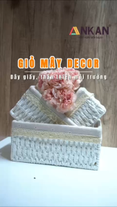 Giỏ Đựng Mỹ Phẩm Lót Vải Hoa Nhí ANKAN – Giỏ Decor Vintage Cao Cấp Đựng Đồ Ăn Vặt Sang Trọng
