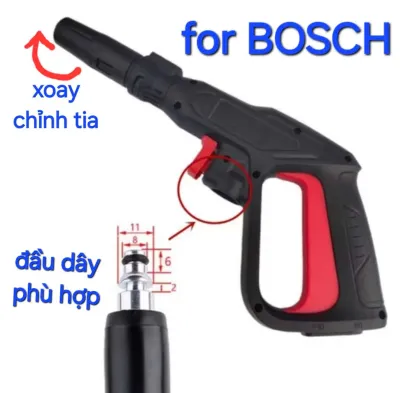 Súng rửa cho máy rửa xe bosch vòi xịt áp lực bosch súng xịt rửa xe bosch tay xịt rửa xe bosch