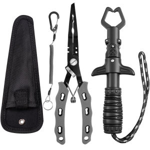 Functional Fishing Pliers Made of Stainless Steel Wire Cutters Hook Remover Anti-Rust Coating Multi Fishing Tools Tackle