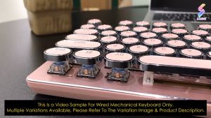 LRK8✅ PINK BLUE MECHANICAL KEYBOARD ROUND REAL MECHANICAL GAMING KEYBOARD METAL SURFACE PANEL 104 KEYS ANTI GHOSTING ROUND KNOB BLUE SWITCHES SWITCH WHITE BACKLIGHT USB WIRED MECHANICAL PRO MECHANICAL KEYBOARD FOR LAPTOP COMPUTER PC DESKTOP