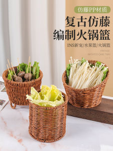 Baskets Đựng Đồ Ăn Nhẹ Sáng Tạo Bát Đựng Trái Cây Baskets Dệt Gai Dầu Nhà Hàng Baskets Đựng Khoai Tây Chiên Baskets Đựng Popcorn