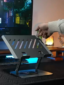 【SG】🔥Laptop Stand Foldable 360° Rotatable Metal Height Adjustable Cooling Laptop Stand