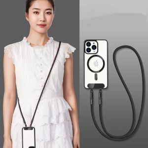 Crossbody Straps Phone Case Lanyard Adjustable Mobile Phone Neck Lanyard Double Buckle Adjustable Wrist Crossbody Strap Cord