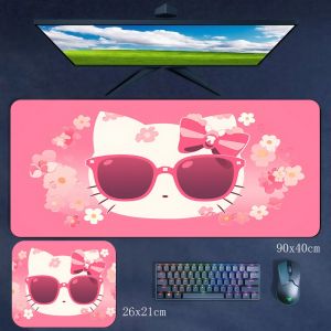Sanrio | Pink Series Deskpad Multi-size Rubber Mouse Pad Hello Kitty Rubber Mouse Pad Precision Stitched High Quality Desk Pad for Office