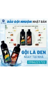 Dầu Gội Thảo Dược Phủ Bạc BiBop Đen - Nâu Nhật Bản 500ml ( Hàng Chuẩn )