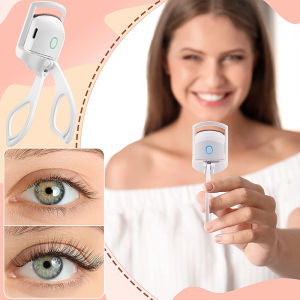 Heated Eyelash Curler Electric USB Rechargeable Long-lasting Eyelash Curler with 2 Level TempQuick Heating HZ307