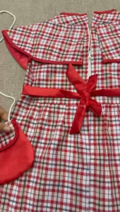 Dress Anak Perempuan Motif Kotak Bahan Katun Usia Anak 6 Bulan-7 Tahun
