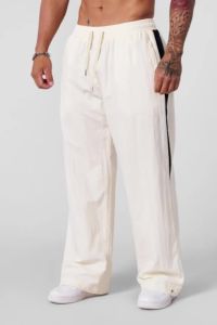 Spring Autumn New Track Pants Mens Loose Casual Wide Leg Trousers Trendy Sports Splicing Breathable Running Straight-Leg Pants
