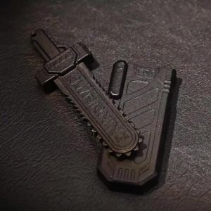 EDC Splitting Sword Fidget Sword Sheath Magnetic Ejection Pushing Card Decompression Metal Push Slider Anxiety Stress Relief Toy