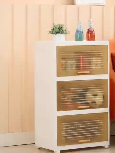 Cabinet Drawer Flip Top Storage Cabinet Plastic Wardrobe For Baby Toy Clothes Home Organizer