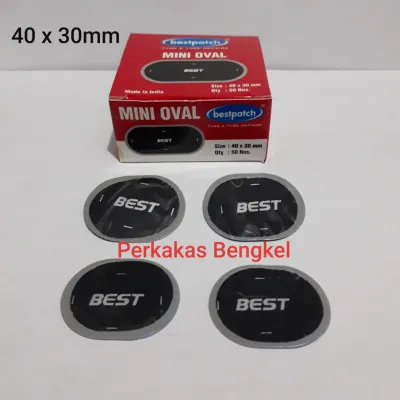 Karet tambal tip top Mini oval 40 x 30mm 1box isi 50pc