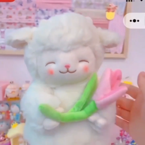 Tulip Baby Alpaca Plush Toy - Soft PP Cotton Lamb Doll for Boys Girls - Cozy Sleeping Comfort Pillow - Childrens Gift