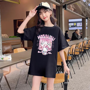 Girls Mid-Length T-shirt Skirt Summer New Arrival Kids Pure Cotton Half Sleeve Sheath Trendy T Princess Girl Short Sleeve Summer Wear
