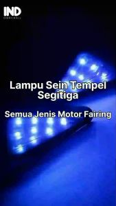 Lampu Sein Tempel Segitiga LED Untuk Semua Jenis Motor Fairing Ninja 250 300 R15 R15 R25 GSX 150 CBR R15 R25 Sen Segi tiga Triangle Biru Kuning Merah