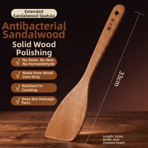 COOKER KING | Non-Stick Pan Heat Resistant Wooden Cooking Spatula