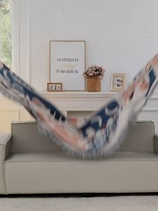 Sofa Blanket Cover Double-sided Leisure Tassel Knitted Sofa Cover Nordic Design Sofa Decor Cotton Sofa Blanket