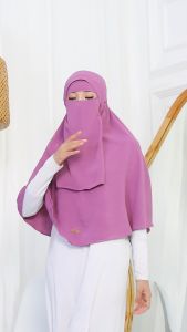 Hijab Dagu Syari Kode DILA-XL Free Cadar Bahan Kringkel Premium By Ory AjeZas Collection