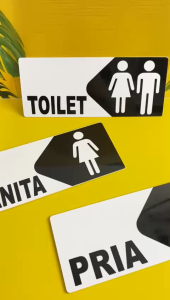 YS AKRILIK SIGN TOILET SIGNAGE ACRYLIC TOILET