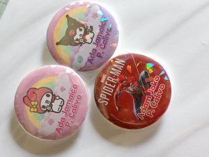 Personalized Button Pin Badge 58mm FREE LAYOUT