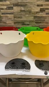 Chậu ốp tường bèo size 24-14 chậu ốp tường viền tim ốp tường trồng cây chậu treo rào chậu trồng cây kiểng hoa