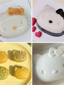Food Grade Silicone Steaming Mold Cat Head Coconut Juice Sponge Cake Kitchen Baking Tools Mousse Jelly Dessert Baking Utensils