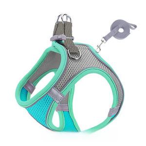 Adjustable Reflective Pet Harness and Leash. Comfortable and Breathable Suitable for All Types of Cats and Dogs for Outdoor Use.
