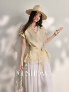 MI.SHOW | Slim Waist Gentle Style Womens Shirt