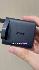 Aukey PA-F4 Swift 45W PD GaN Wall Charger with Samsung Super Fast Charging 2.0 (24 Months Warranty)